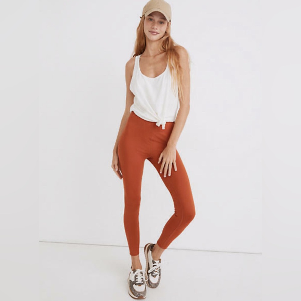 Madewell MWL Form High-Rise Leggings Rust/Orange Women's Size S